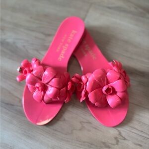 Kate Spade Fuchsia Floral Slides